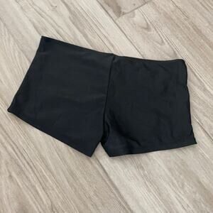 Black Stretch Swimwear Boy Shorts